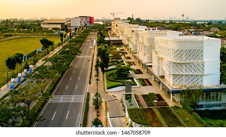 Banten / Indonesia - June 28, 2019: Aerial View Of Foresta Business Loft Bumi Serpong Damai