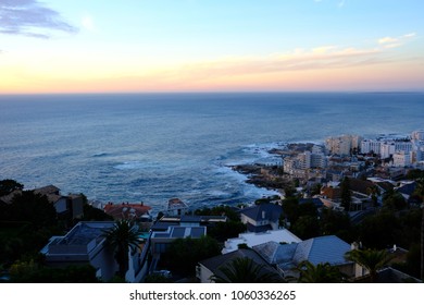 Bantry Bay In Cape Town At Sunset With A Beautiful Light