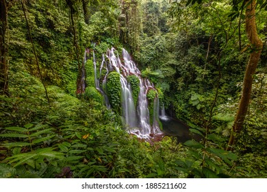 Banyu Wana Amertha Waterfall. Buleleng, Bali, Indonesia. - Shutterstock ID 1885211602