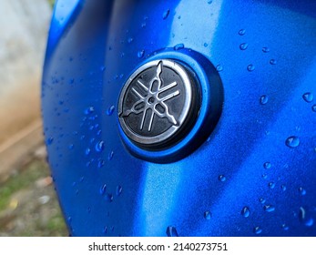 Banyumas, Indonesia - March 29, 2022 : A Photo Of The Yamaha Engine Brand Symbol