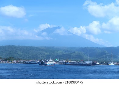 Banyuwangi, Indonesia - June 18 2022 : Ferry Boats On Bali Strait