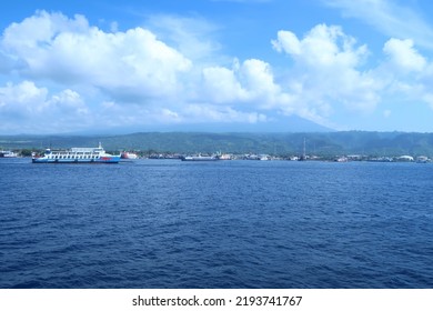 Banyuwangi, Indonesia - June 18 2022 : Ferry Boats On Bali Strait