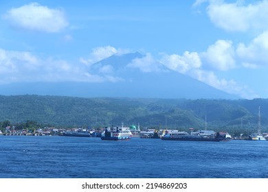 Banyuwangi, Indonesia - June 18 2022 : Ferry Boats On Bali Strait