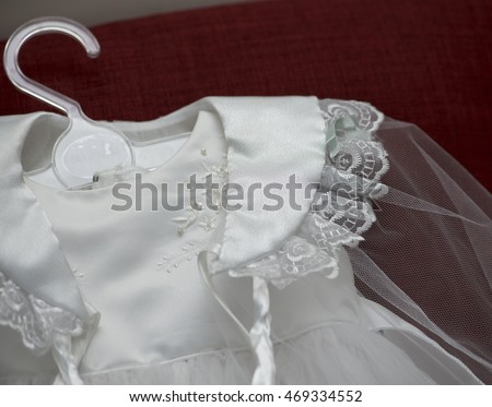 Baptism Baby Girl Clothes Catholic Family Stock Photo Edit Now
