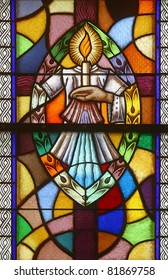 Baptism, Seven Sacraments, Stained Glass