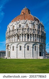 The Baptistery in the world famous Piazza dei Miracoli, Pisa, one of the Unesco World Heritage Site