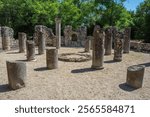 The Baptistry Complex in Butrint Archaeological Park, within Butrint National Park, southern Albania. A UNESCO World Heritage Site. Dating from between 3rd-6th centuries, this early Byzantine monument