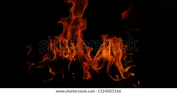 Bar B Que Fire Flame Stock Photo (Edit Now) 1324003166