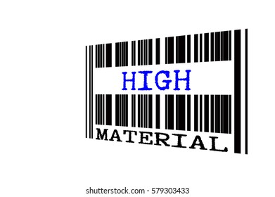 bar code with conceptual text isolated white background