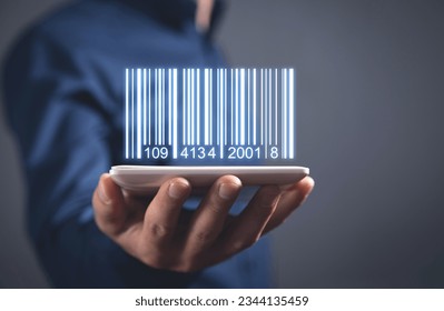 Bar Code Identity Marketing Data Encryption Concept