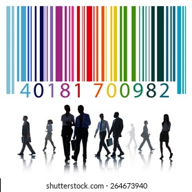 Bar Code Identity Marketing Data Encryption Concept