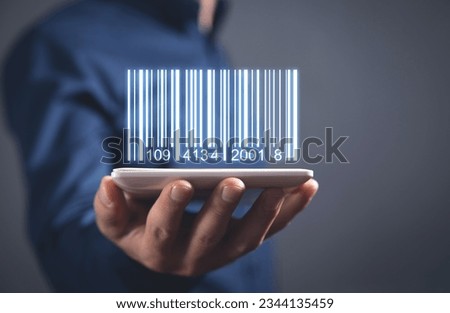 Bar Code Identity Marketing Data Encryption Concept