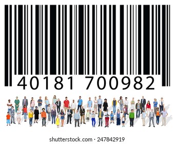Bar Code Marketing Data Identity Concept