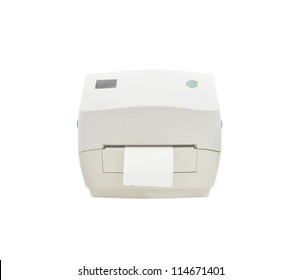 The bar code printer isolate on white background