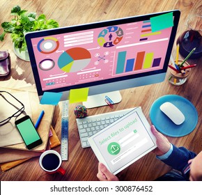 Bar Graph Chart Data Information Report Concept