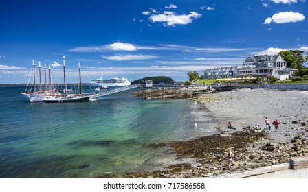 Bar Harbor Shore Front In Maine