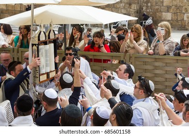 Bar Mitzvah Celebration Jerusalem Israel Western Wall March 23, 2015