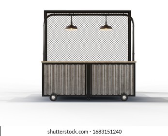 Bar Mobile For Events, Foodtruck Mockup