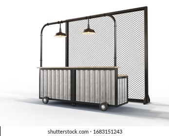 Bar Mobile For Events, Foodtruck Mockup