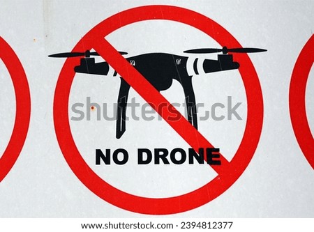 Bar, Montenegro, Balkans, Europe - NO DRONE sign in Bar harbour