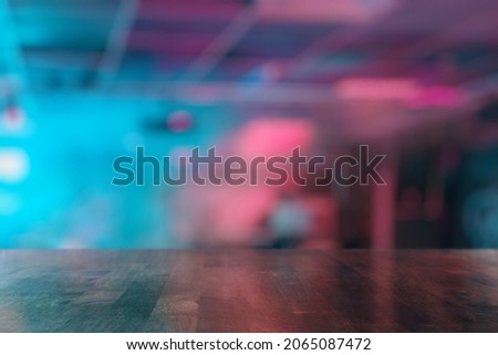 bar in the night club, neon light