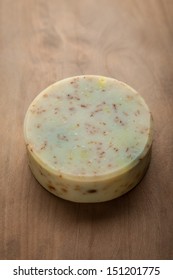 Bar Of Round Organic Green Tea Soap