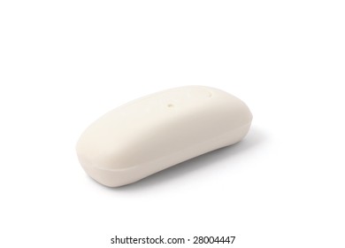 A Bar Of Soap On The White Isolated Background.