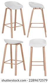 Bar stool. Interior element. Isolated from the background. From different angles - Shutterstock ID 2289672579