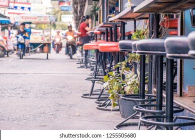 Bar Stools In The Streets Of Pattaya City Thailand Famous For Is Bars And Nightlife