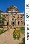Bara Gumbad is medieval monument in Lodhi Gardens, Delhi, India. Mosque and Mehman Khana of Sikandar Lodhi, ruler of Delhi Sultanate. Constructed in 1490 CE, during the reign of the Lodhi dynasty