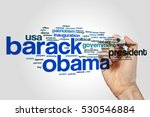 Barack Obama word cloud concept