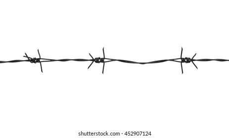 Barbed Wire Illustration Barbed Wire Includes Stock Vector (Royalty ...