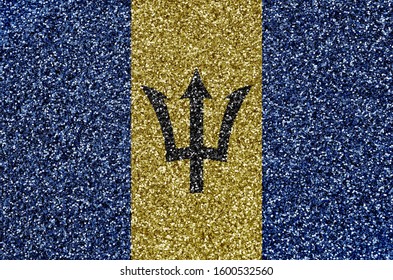 Barbados flag depicted on many small shiny sequins. Colorful festival background for party - Powered by Shutterstock