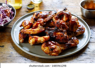 Barbecue Chicken Wings And Drumsticks With Sauce