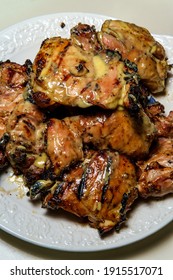 Barbecue Food Honey Mustard Grilled Chicken Thigh Serving Platter