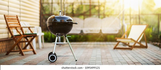 Barbecue Grill in the Open Air. Summer Holidays