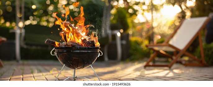 Barbecue Grill In The Open Air. Summer Holidays - Shutterstock ID 1915493626