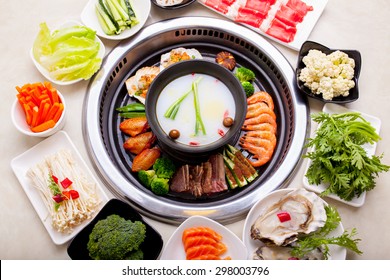 Barbecue and hot pot together