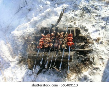 barbecue on the snow