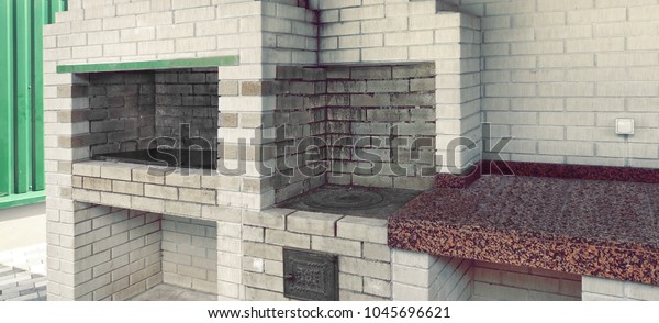 Barbecue Open Fireplace Cookout Food Party Stock Photo Edit Now