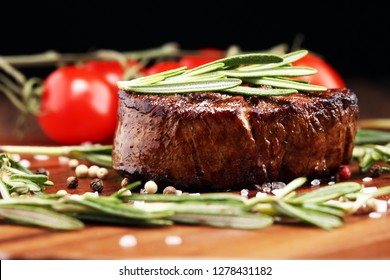 Barbecue Rib Eye Steak. Black Angus Prime Meat Steaks Machete, Striploin, Rib Eye, Tenderloin Fillet Mignon