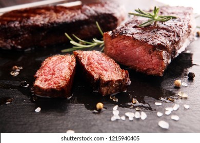 Barbecue Rib Eye Steak or rump steak - Wagyu Entrecote Steak séché