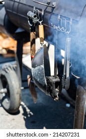 Barbecue Smoker Ready For Summer Cooking.