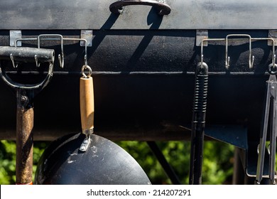 Barbecue Smoker Ready For Summer Cooking.