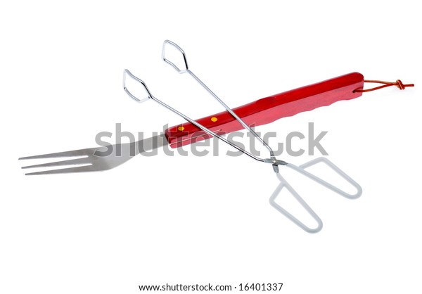 Barbecue Utensils Isolated On White Background Stock Photo (Edit Now