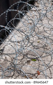 barbed wire.
