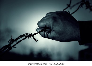 Barbed Wire Against Immigration, Human Liberation, Protection