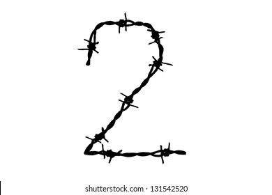 Barbed wire alphabet