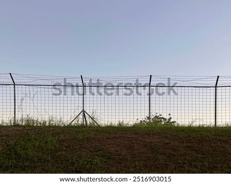 Similar – Image, Stock Photo Fence and barbed wire