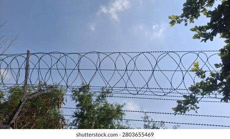 Barbed wire for securing fields, gardens, and premises